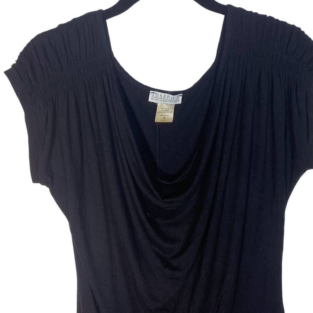 Joseph A. Black Draped Top